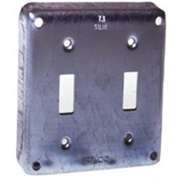 Raco 803C 4 In Sq Two Toggle Cover 6131585